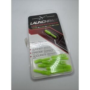Archery Carbon Express .166 Launchpad Precision Nock 12-Pack - Clear/Green